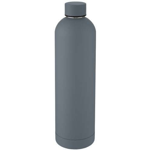 Bouteille isotherme personnalisée inox 1 L Spring Gris foncé